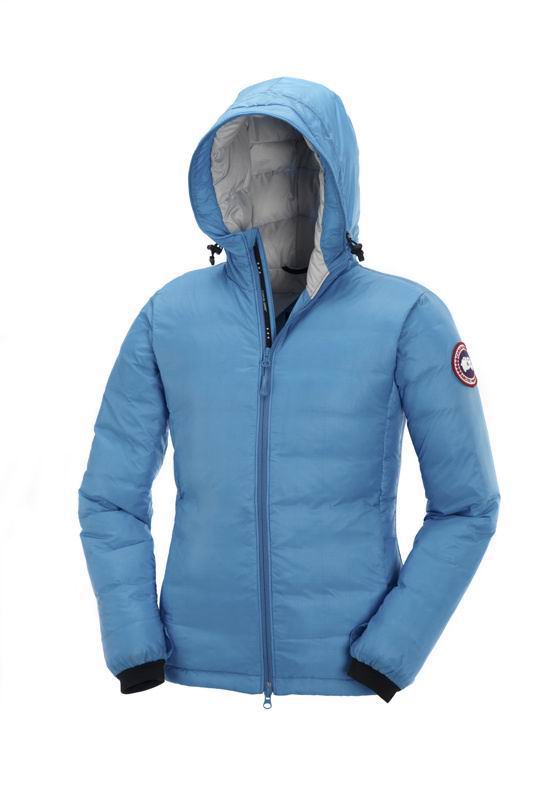 Womens Camp Down Hoody Canada Goose Blue clearance